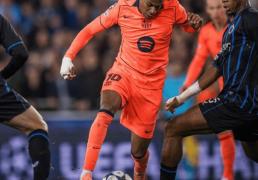 欧冠对攻战：巴萨三度(dù)扳平3-3布鲁日，VAR两度(dù)取消进球