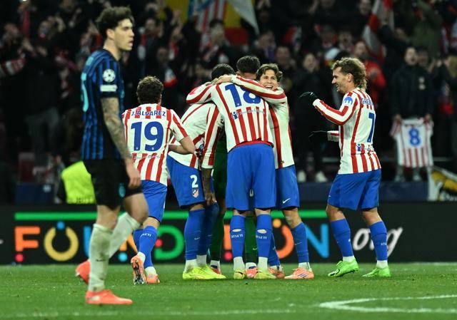 足球｜欧冠(guān)：馬(mǎ)德(dé)里竞技胜国際(jì)米蘭(lán)