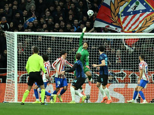 足球｜欧冠(guān)：馬(mǎ)德(dé)里竞技胜国際(jì)米蘭(lán)